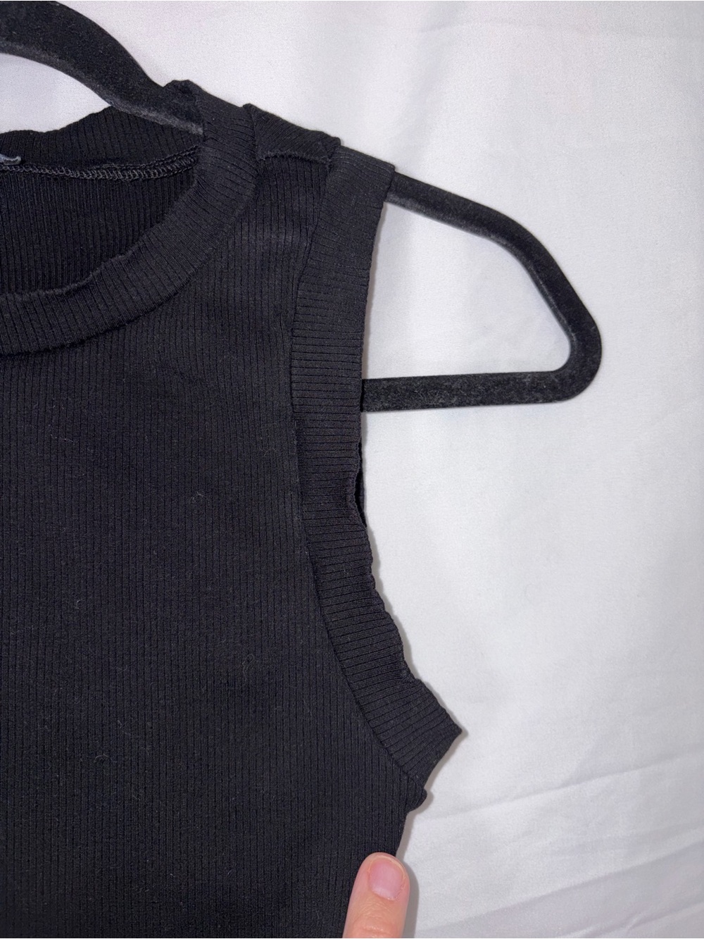 naked wardrobe Black Ribbed Sleeveless One-Piece Bodysuit - Picture 4 of 7